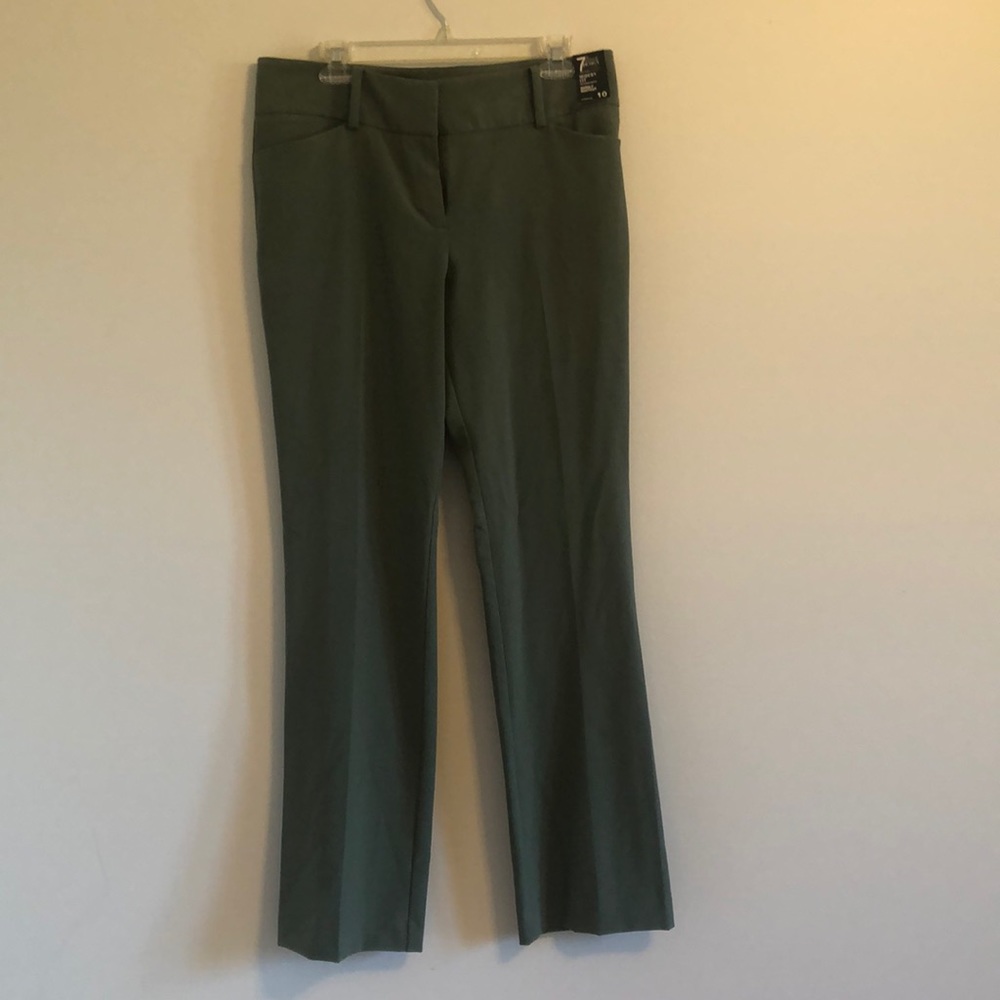 Green Modern Fit Work Pants